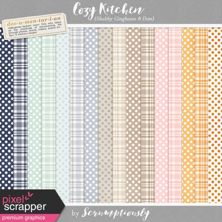 Cozy Kitchen Gingham & Dots Papers Kit