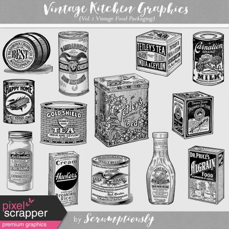 Vintage Kitchen Graphics Vol. 1 - Vintage Food Packaging