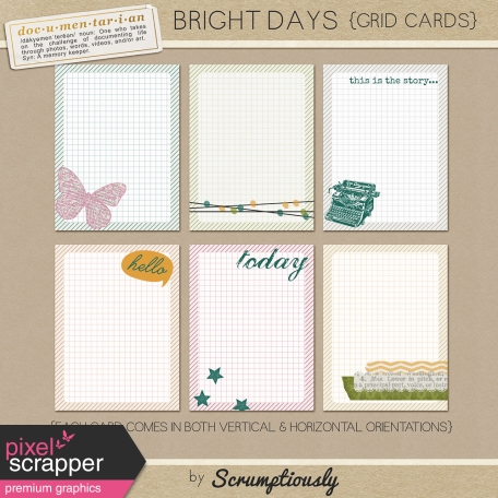 Bright Days Grid Journal Cards Kit