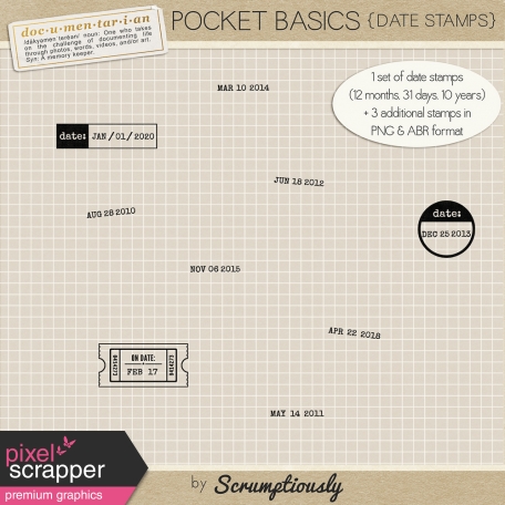 Pocket Basics Date Stamps