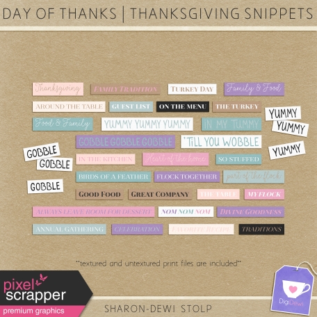 Day of Thanks - Thanksgiving Snippets