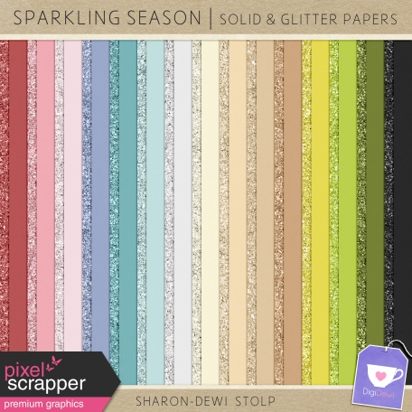 Sparkling Season - Solid & Glitter Papers