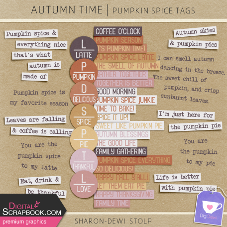 Autumn Time - Pumpkin Spice Tags