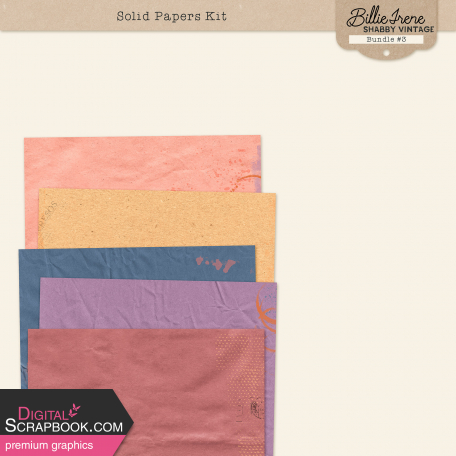 Shabby Vintage #3 Solid Papers Kit