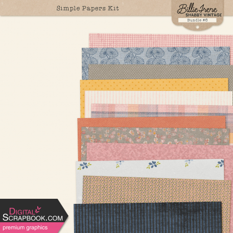 Shabby Vintage #6 Simple Papers Kit