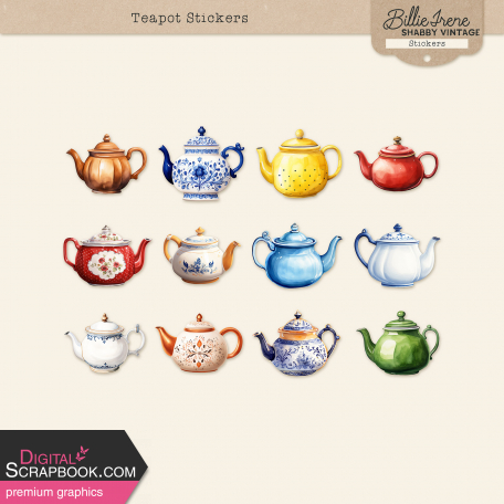 Teapot Stickers Kit
