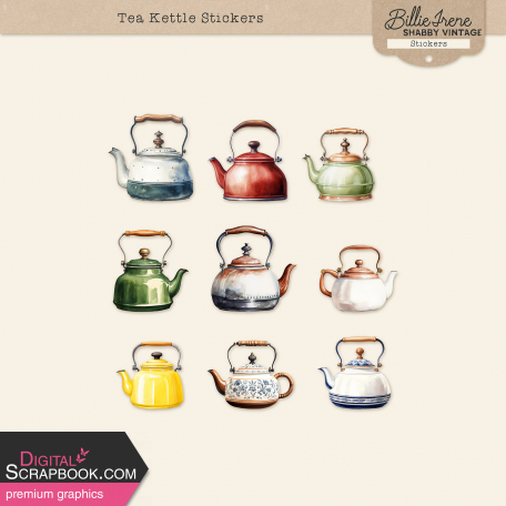 Tea Kettle Stickers Kit