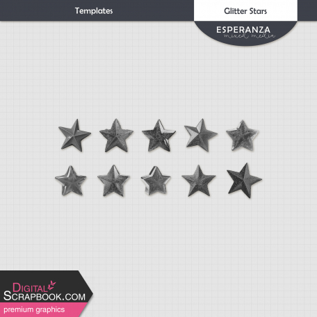 Glitter Star Templates Kit