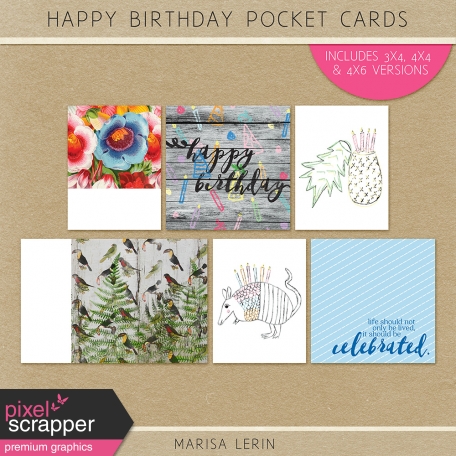 Happy Birthday Pocket Cards Kit