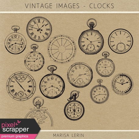 Vintage Images Kit - Clocks