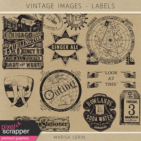 Vintage Images Kit - Labels #1