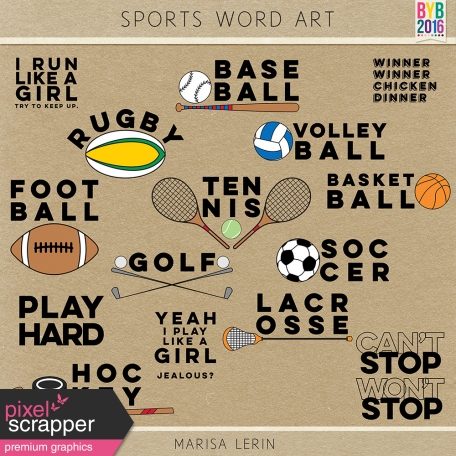 Sports Word Art Kit