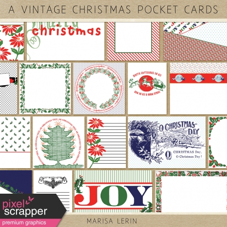 A Vintage Christmas Pocket Cards Kit