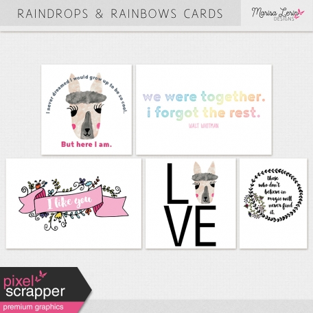 Raindrops & Rainbows Cards Kit