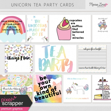 Unicorn Tea Party Cards Kit