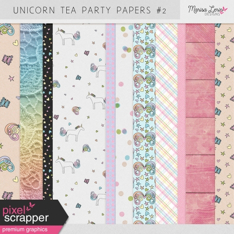 Unicorn Tea Party Papers Kit #2