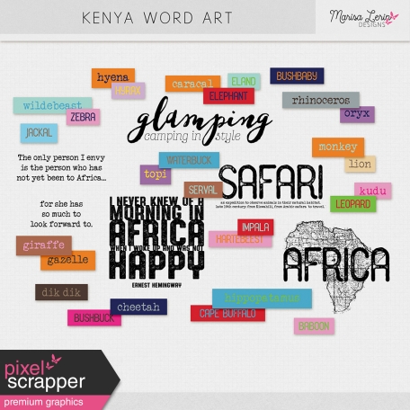 Kenya Word Art Kit