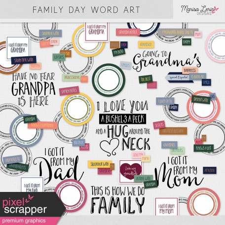 Family Day Word Art Kit