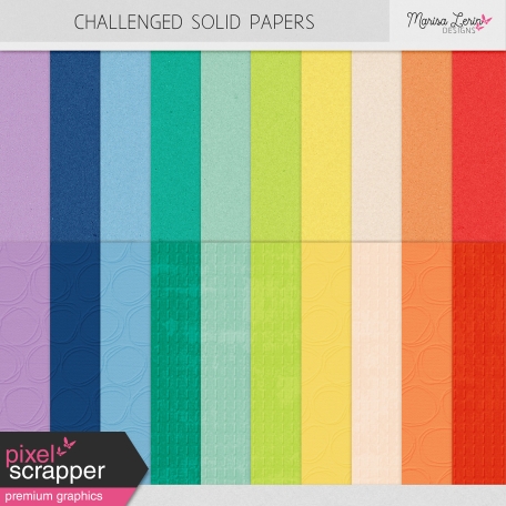 Challenged Solid Papers Kit