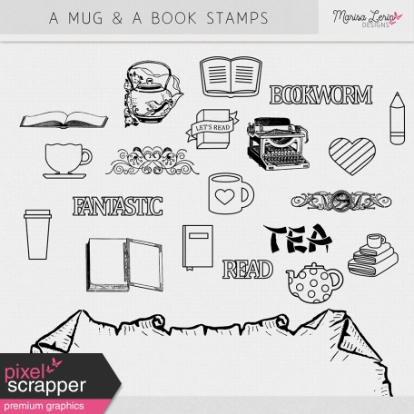 A Mug & A Book Stamps Kit