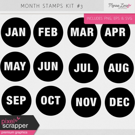 Month Stamps Kit #3