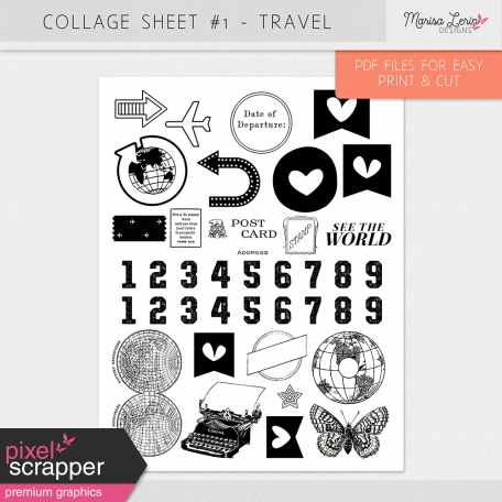 Collage Sheet Kit #1 - Travel