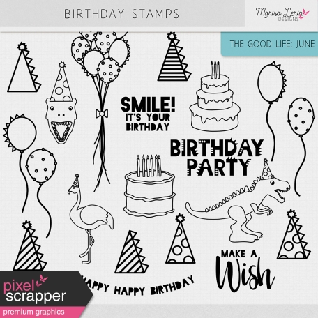 The Good Life: June Birthday Stamps Kit