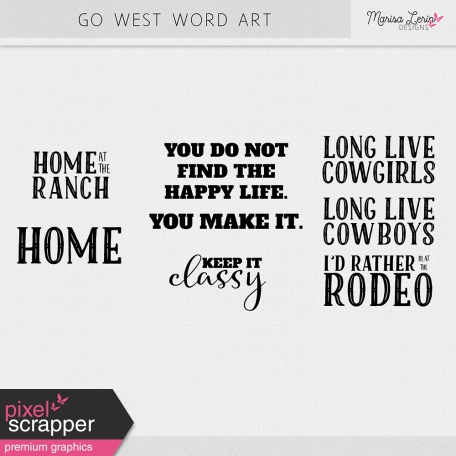 Go West Word Art Kit