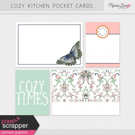 Cozy Kitchen Pocket Cards Kit