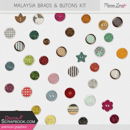 Malaysia Brads & Buttons Kit