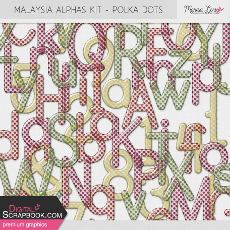 Malaysia Clear Polka Dot Alphas Kit