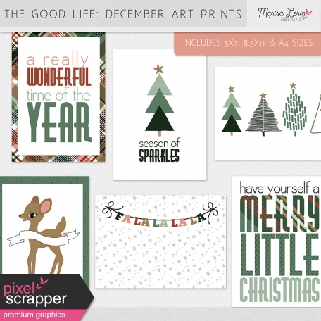 The Good Life: December Art Prints Kit