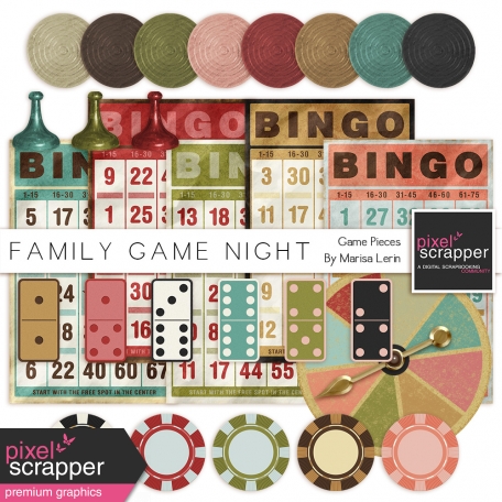 Family Game Night Game Pieces Kit