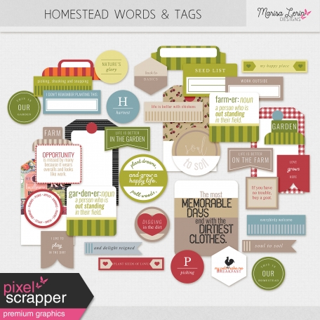 Homestead Words & Tags Kit