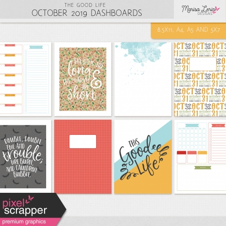 The Good Life: October 2019 Dashboards Kit