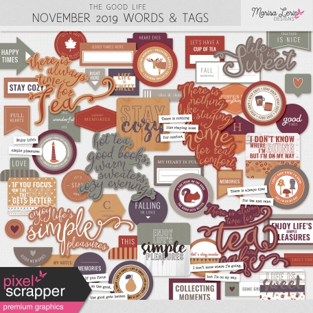 The Good Life: November 2019 Words & Labels Kit