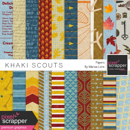 Khaki Scouts Papers Kit