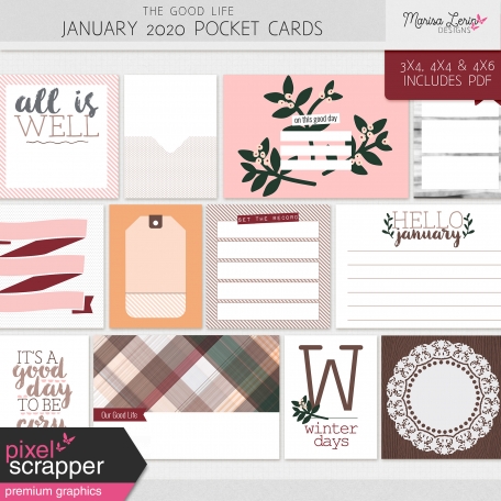 The Good Life: January 2020 Pocket Cards Kit