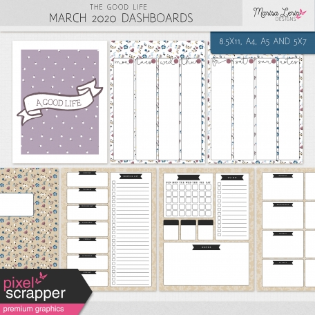 The Good Life: March 2020 Dashboards Kit