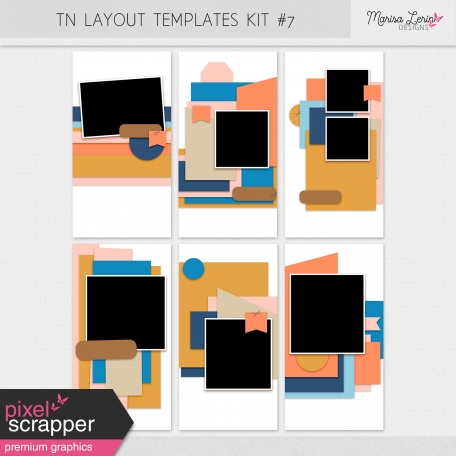 Travelers Notebook Layout Templates Kit #7