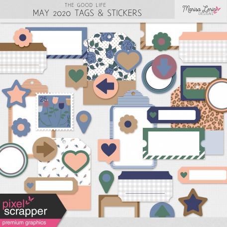 The Good Life: May 2020 Tags & Stickers Kit