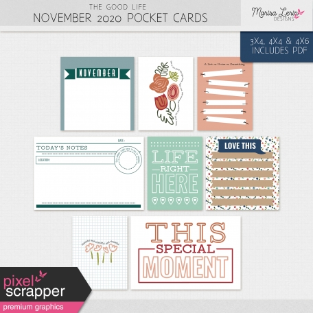 The Good Life: November 2020 Pocket Cards Kit