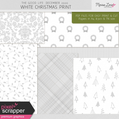 The Good Life: December 2020 White Christmas Print Kit