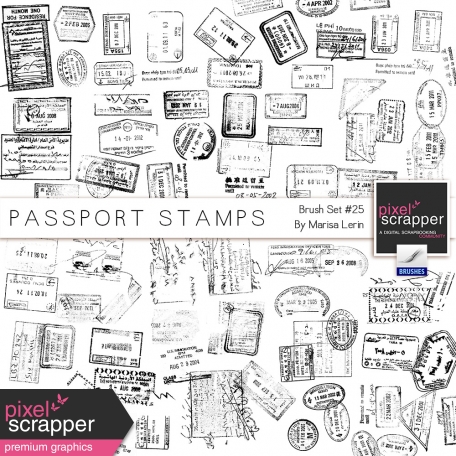 Brush Kit #25 - Passport Stamps