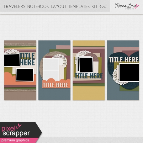 Travelers Notebook Layout Templates Kit #20