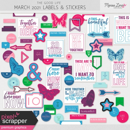 The Good Life: March 2021 Labels & Stickers Kit