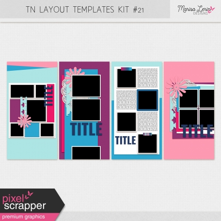 Travelers Notebook Layout Templates Kit #21