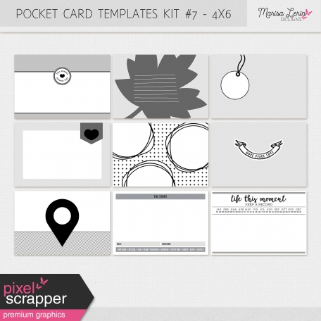 Pocket Card Templates Kit #7 - 4x6