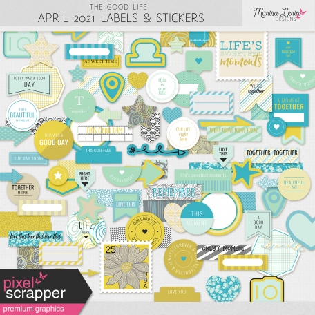 The Good Life: April 2021 Labels & Stickers Kit