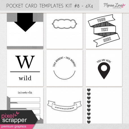 Pocket Card Templates Kit #8 - 4x4